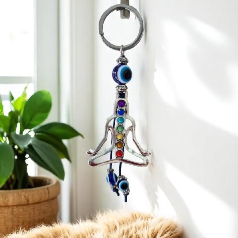 LLAVERO LINEA CHAKRAS CON OJO TURCO