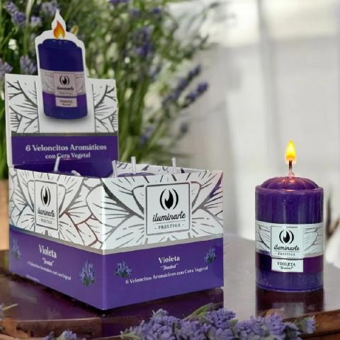 VELONCITO AROMATICO C/ CERA VEGETAL CAJA X 6