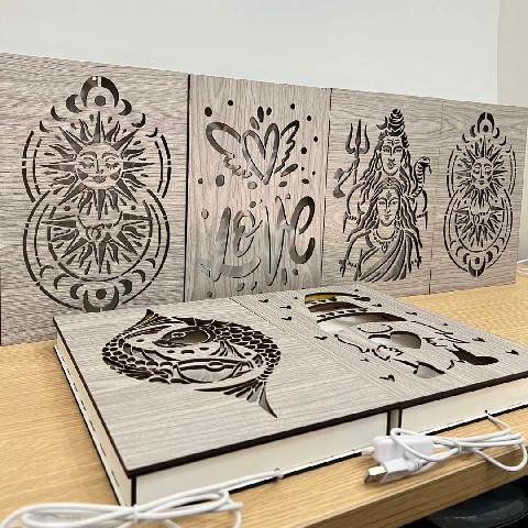 CUADRO CON LUZ FIGURAS