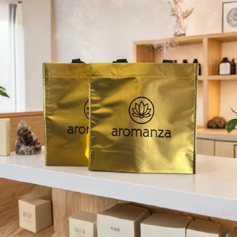 BOLSA DORADA AROMANZA 30 x 30