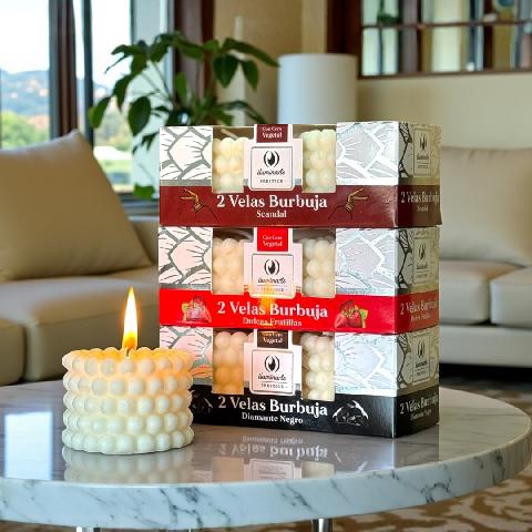 VELAS AROMANZA BURBUJA VEGETAL x 2 UNIDADES