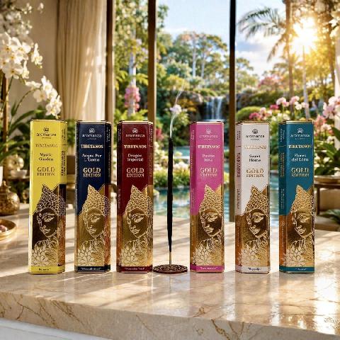 SAHUMERIOS TIBETANO GOLD EDITION AROMANZA  x 5