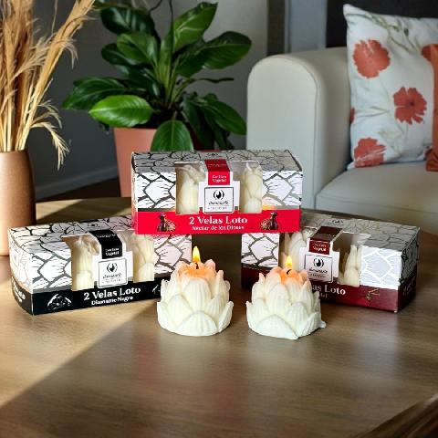 VELAS AROMANZA LOTO VEGETAL x 2 UNIDADES