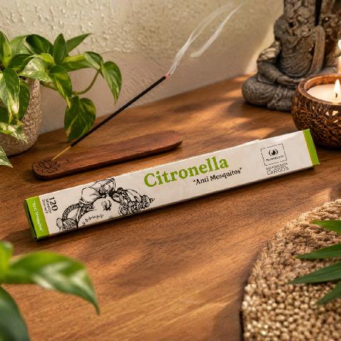 SAHUMERIOS INDIA LARGO PARA JARDIN CITRONELLA X 10